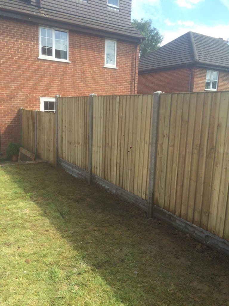 Closeboard Fence Panel Green concrete posts maidstone kent